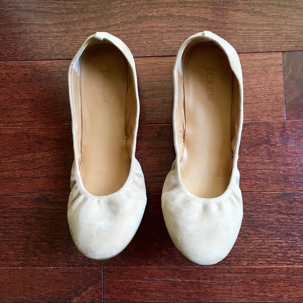 J. Crew Factory tan suede flats